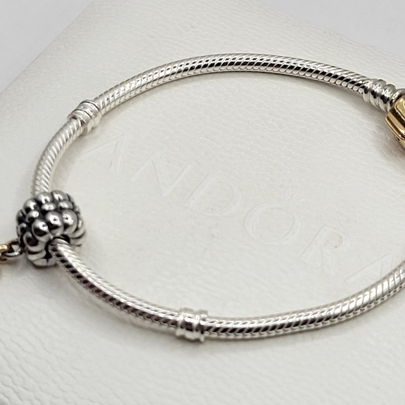 Authentic Pandora Bracelet Set,With 14k Gold - Picture 3 of 9